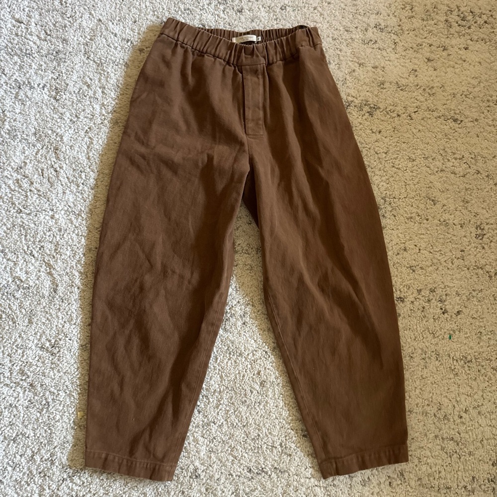 7115 by Szeki SIGNATURE ELASTIC PULL-UP‎ TROUSER Sz M CANVAS EDITION CARAMEL - Picture 5 of 9
